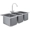 Amgood Drop in Sink 10 in. L x 14 in. W x 10 in. D, 3, 430 Stainless Steel SINK DIS-101410-3 - FAUCET - alternate 1